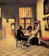 Pieter de Hooch Kartenspieler oil on canvas